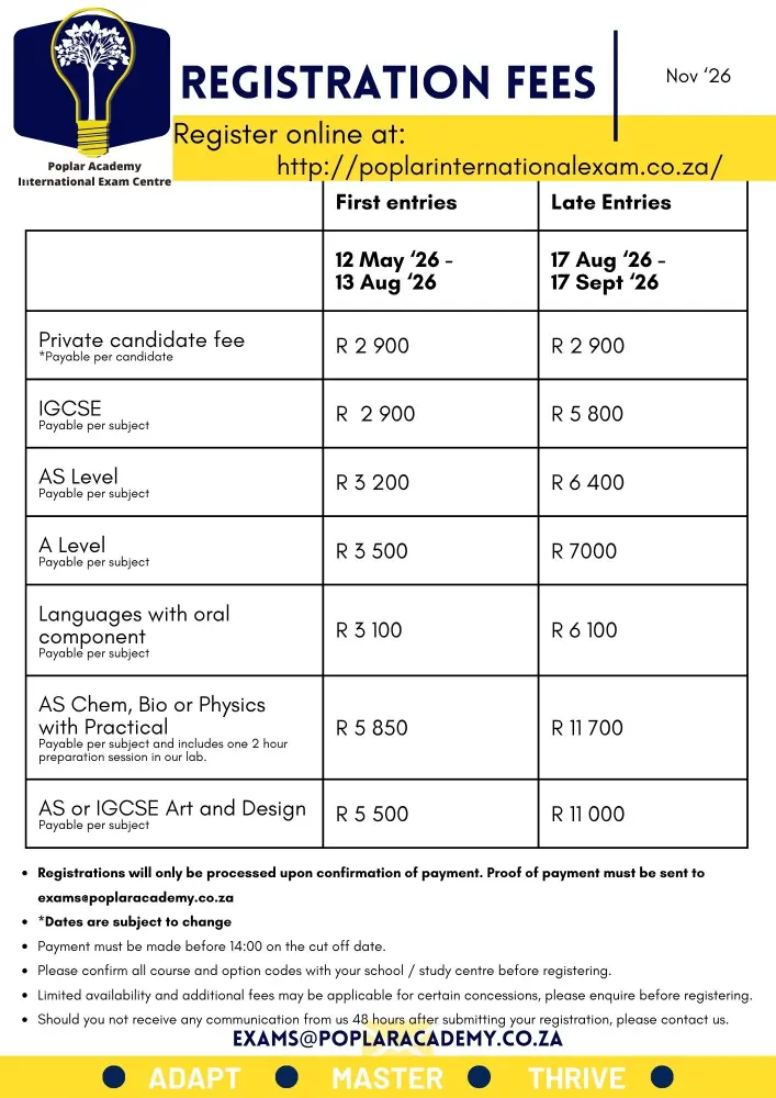 Exam Fees June 2026